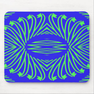 Alfombrilla De Ratón Mousepad, un elegante diseño clásico verde azul