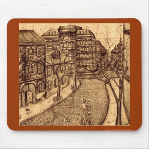 Alfombrilla De Ratón Mousepad urbano del arte gráfico de la ciudad de