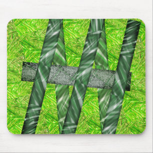 Alfombrilla De Ratón MousePad verde amarelado com riscos e traços verde