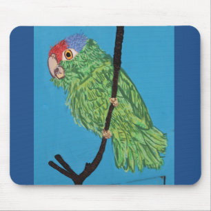 Alfombrilla De Ratón mousepad verde del loro