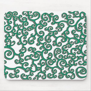 Alfombrilla De Ratón Mousepad verde del swirlie
