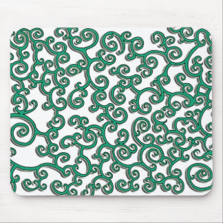 Alfombrilla De Ratón Mousepad verde del swirlie