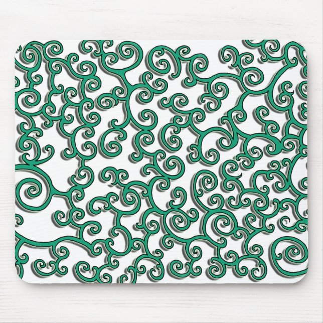 Alfombrilla De Ratón Mousepad verde del swirlie (Frente)
