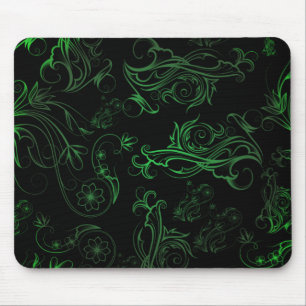 Alfombrilla De Ratón Mousepad verde floral