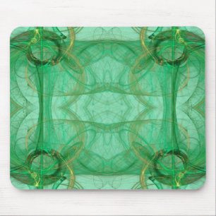 Alfombrilla De Ratón Mousepad verde fractal
