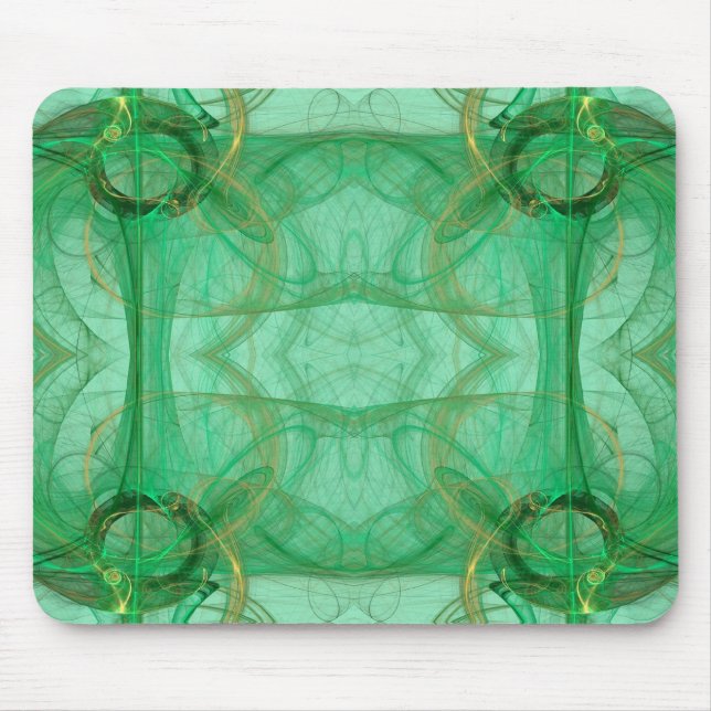 Alfombrilla De Ratón Mousepad verde fractal (Frente)