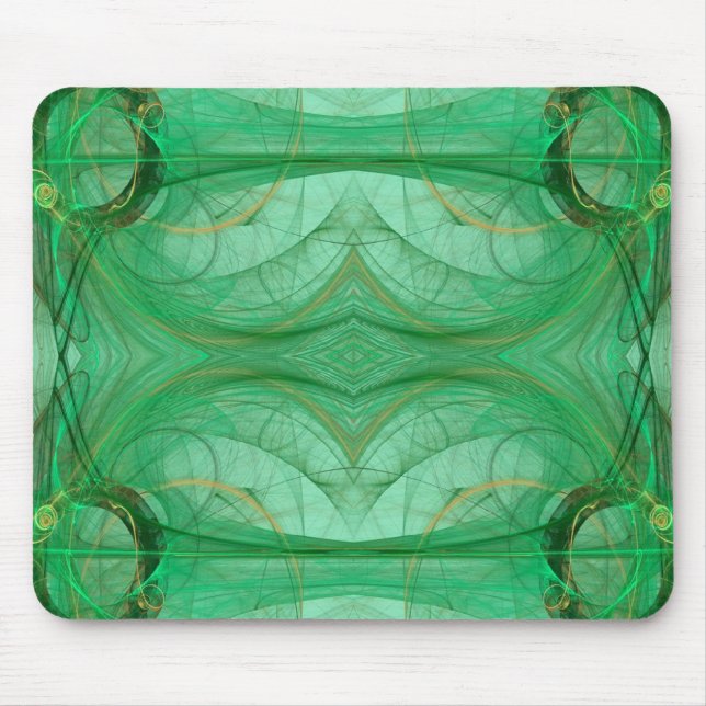 Alfombrilla De Ratón Mousepad verde fractal (Frente)