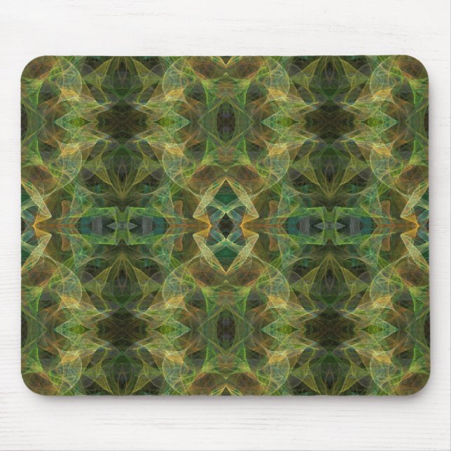 Alfombrilla De Ratón Mousepad verde fractal (Frente)