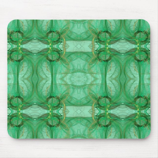 Alfombrilla De Ratón Mousepad verde fractal (Frente)