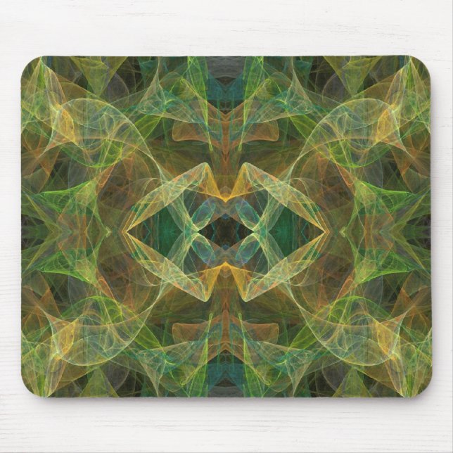Alfombrilla De Ratón Mousepad verde fractal (Frente)