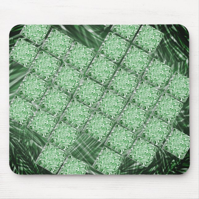 Alfombrilla De Ratón MousePad verde oliva com quadros 'faltando' (Frente)