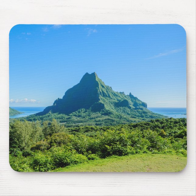 Alfombrilla De Ratón Mousepad verde tropical de Moorea (Frente)