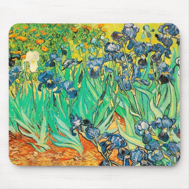 Alfombrilla De Ratón Mousepad Vincent van Gogh Irises (Frente)