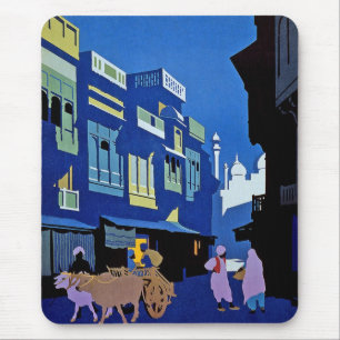 Alfombrilla De Ratón Mousepad Vintage Art India
