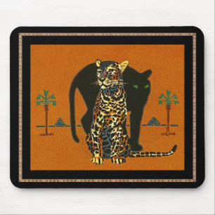 Alfombrilla De Ratón Mousepad Vintage Art Leopard