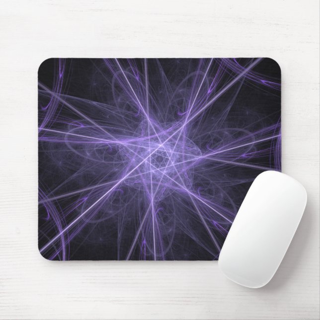Alfombrilla De Ratón Mousepad violeta fractal (Con ratón)