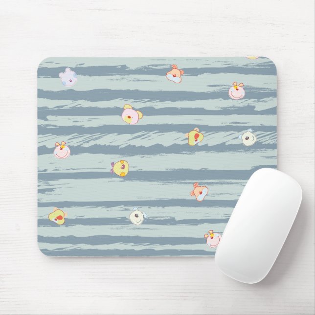 Alfombrilla De Ratón Mousepad – Whimsy Faces (Con ratón)