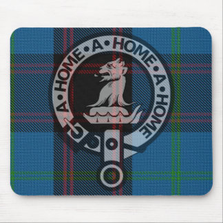Alfombrilla De Ratón Mousepad with Clan Home Crest and Ancient Tartan