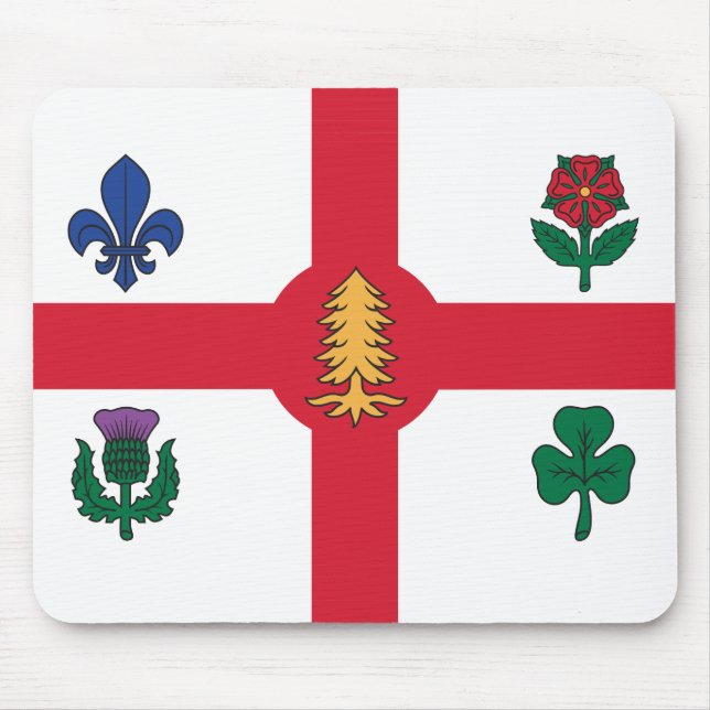Alfombrilla De Ratón Mousepad with Flag of Montreal, Canada (Frente)
