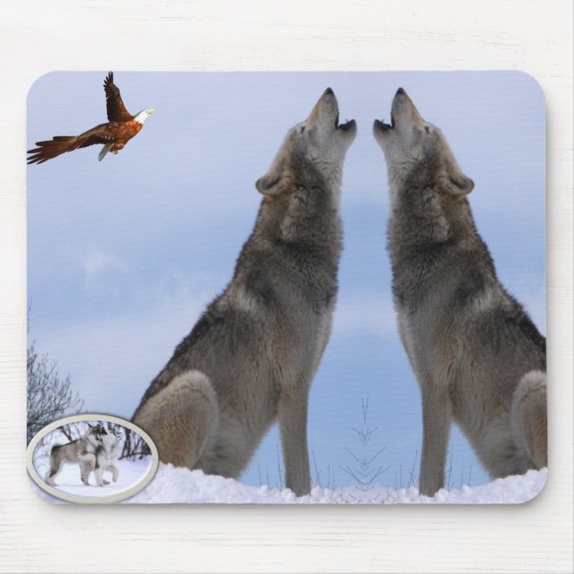 Alfombrilla De Ratón Mousepad Wolf (Frente)