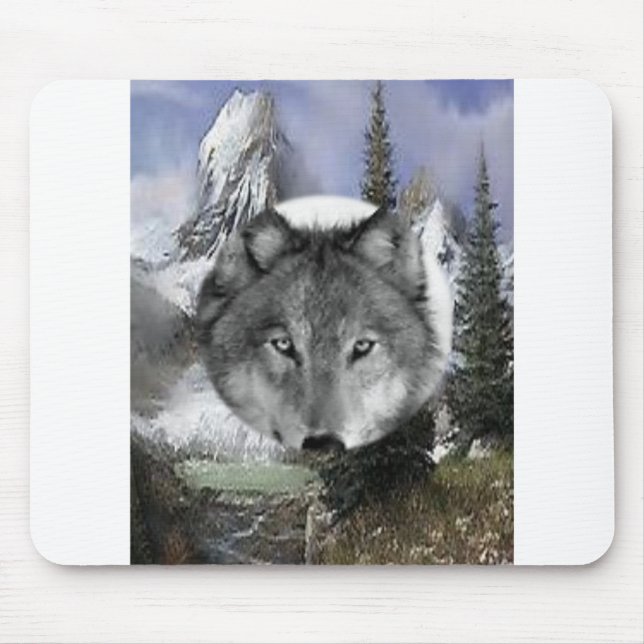 Alfombrilla De Ratón Mousepad Wolf (Frente)