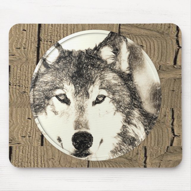 Alfombrilla De Ratón Mousepad Wolf (Frente)