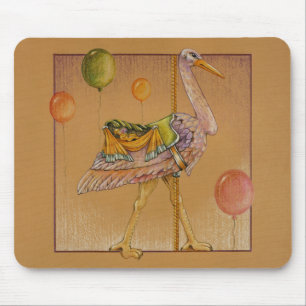 Alfombrilla De Ratón Mousepads - Cigüeña de carrusel