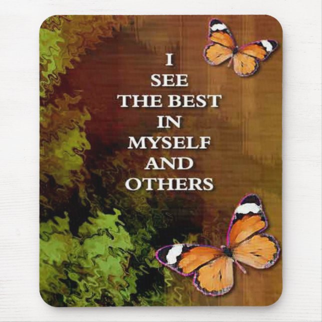 Alfombrilla De Ratón mousepads de la Mejor-Afirmación-motivación (Frente)