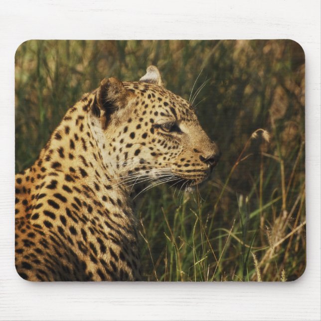 Alfombrilla De Ratón Mousepads del animal salvaje del leopardo (alarma (Frente)