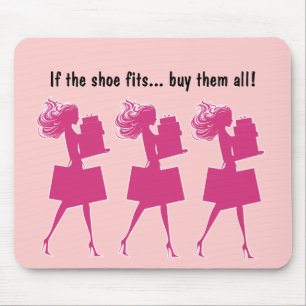 Alfombrilla De Ratón Mousepads divertido femenino rosado