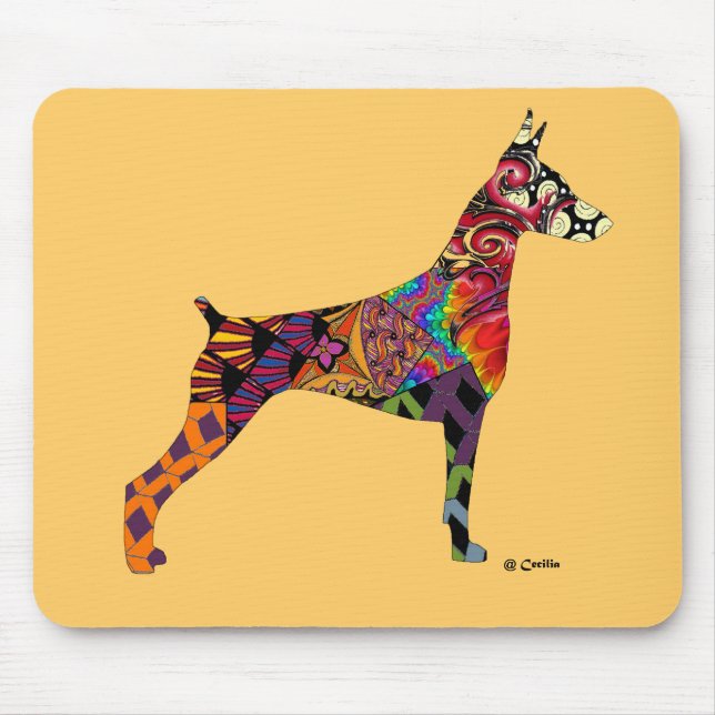 Alfombrilla De Ratón Mousepads para los amantes del Doberman (Frente)