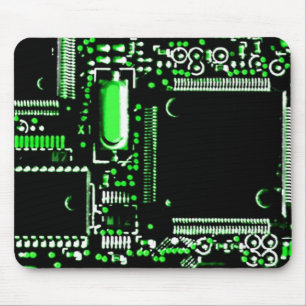 Alfombrilla De Ratón Mouspad del verde 2 del circuito