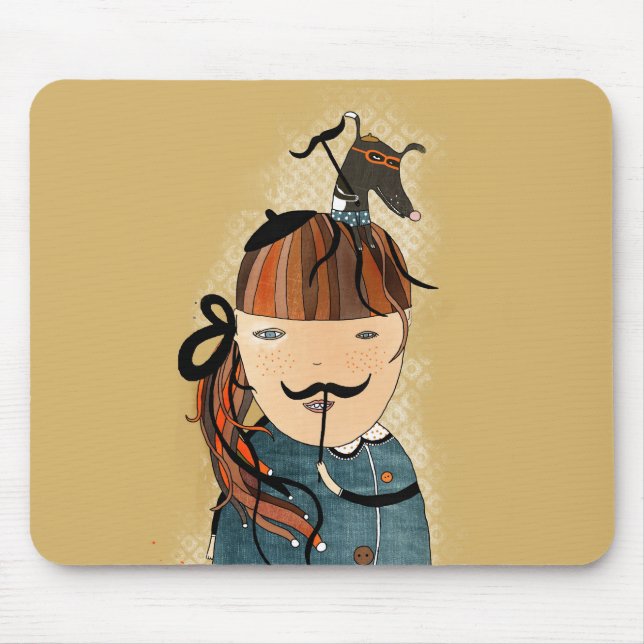 Alfombrilla De Ratón Moustache MousePad by Krize (Frente)