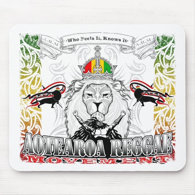 ALFOMBRILLA DE RATÓN MOVIMIENTO AOTEAROA REGGAE (Frente)