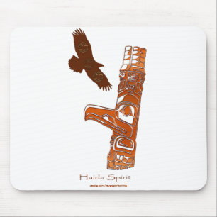 Alfombrilla De Ratón Movimiento Haida Eagle y Totem Pole