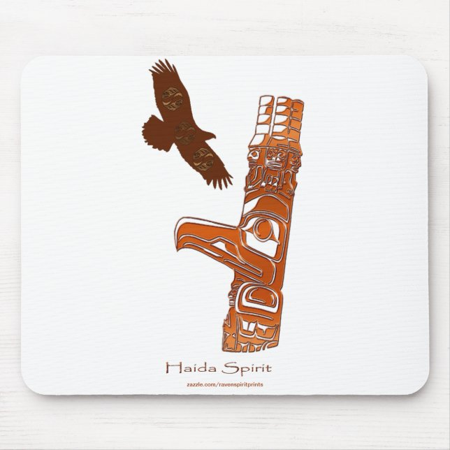 Alfombrilla De Ratón Movimiento Haida Eagle y Totem Pole (Frente)