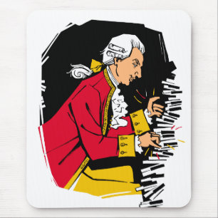 Alfombrilla De Ratón Mozart toca el piano
