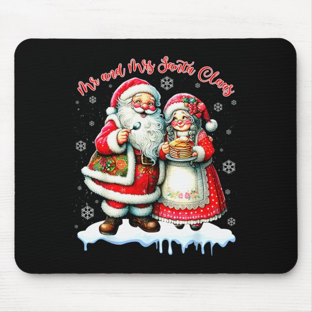 Alfombrilla De Ratón Mr &amp; Mrs Santa Claus Christmas Matching Couple (Frente)