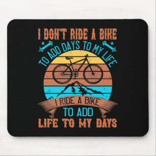Alfombrilla De Ratón MTB Me gusta andar en bicicleta para añadir vida a