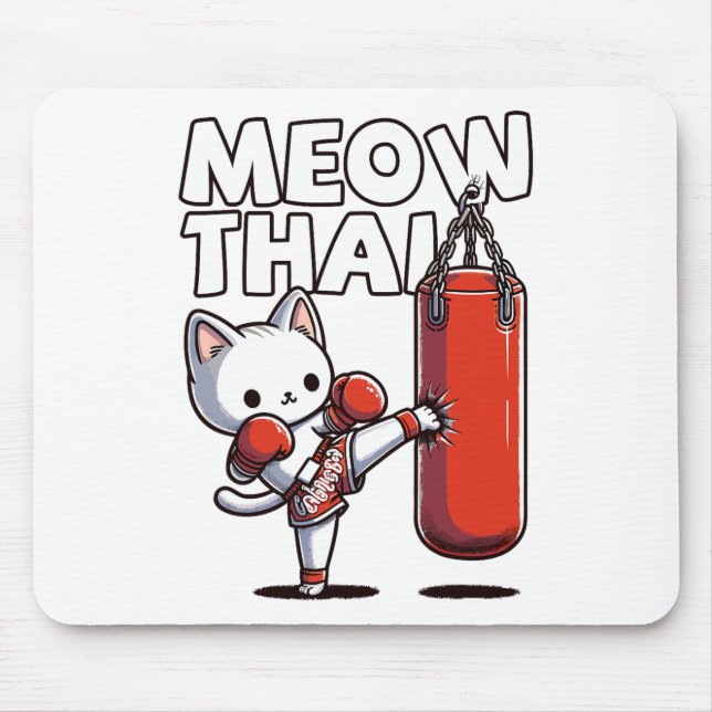 Alfombrilla De Ratón Muay Thai Cat (Frente)