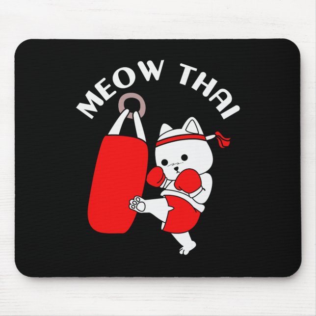 Alfombrilla De Ratón Muay Thai Cat Meow Thai (Frente)