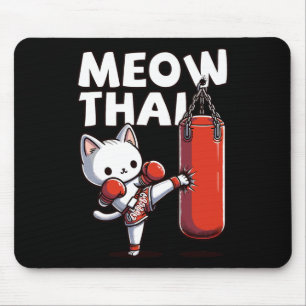 Alfombrilla De Ratón Muay Thai Cat Meow Thai