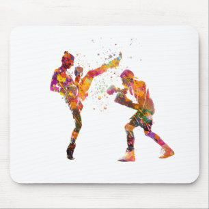 Alfombrilla De Ratón Muay thai en acuarela