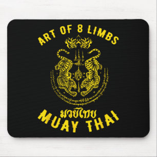 Alfombrilla De Ratón Muay Thai Hombres Mma Tigre Pelea Callejera Muay T