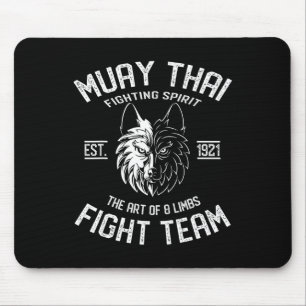 Alfombrilla De Ratón Muay Thai Wolf Fight Team - Nak Muay, Kickboxing G