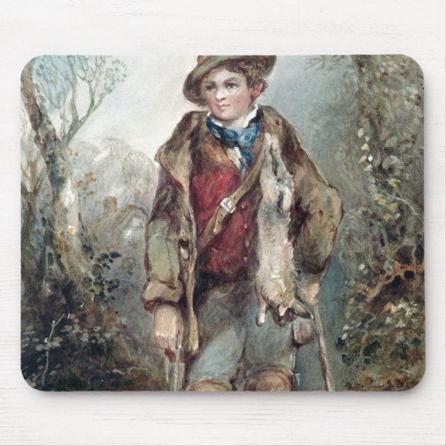 Alfombrilla De Ratón Muchacho con los conejos (Frente)