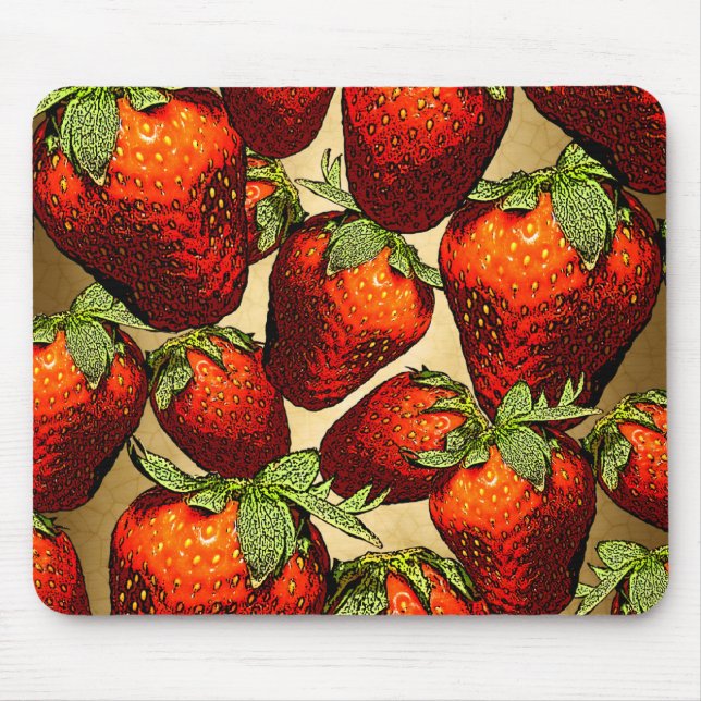 Alfombrilla De Ratón Muchas fresas (Frente)
