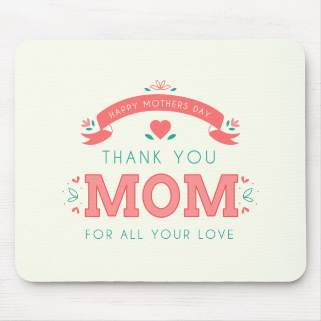 Alfombrilla De Ratón Muchas gracias por el día de la madre | Almohadill (Frente)