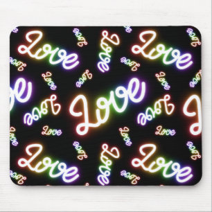Alfombrilla De Ratón Muchos Rótulos de Love Neon