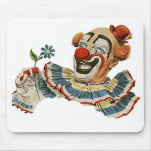 Alfombrilla De Ratón Muecas del payaso en la flor - Mousepad